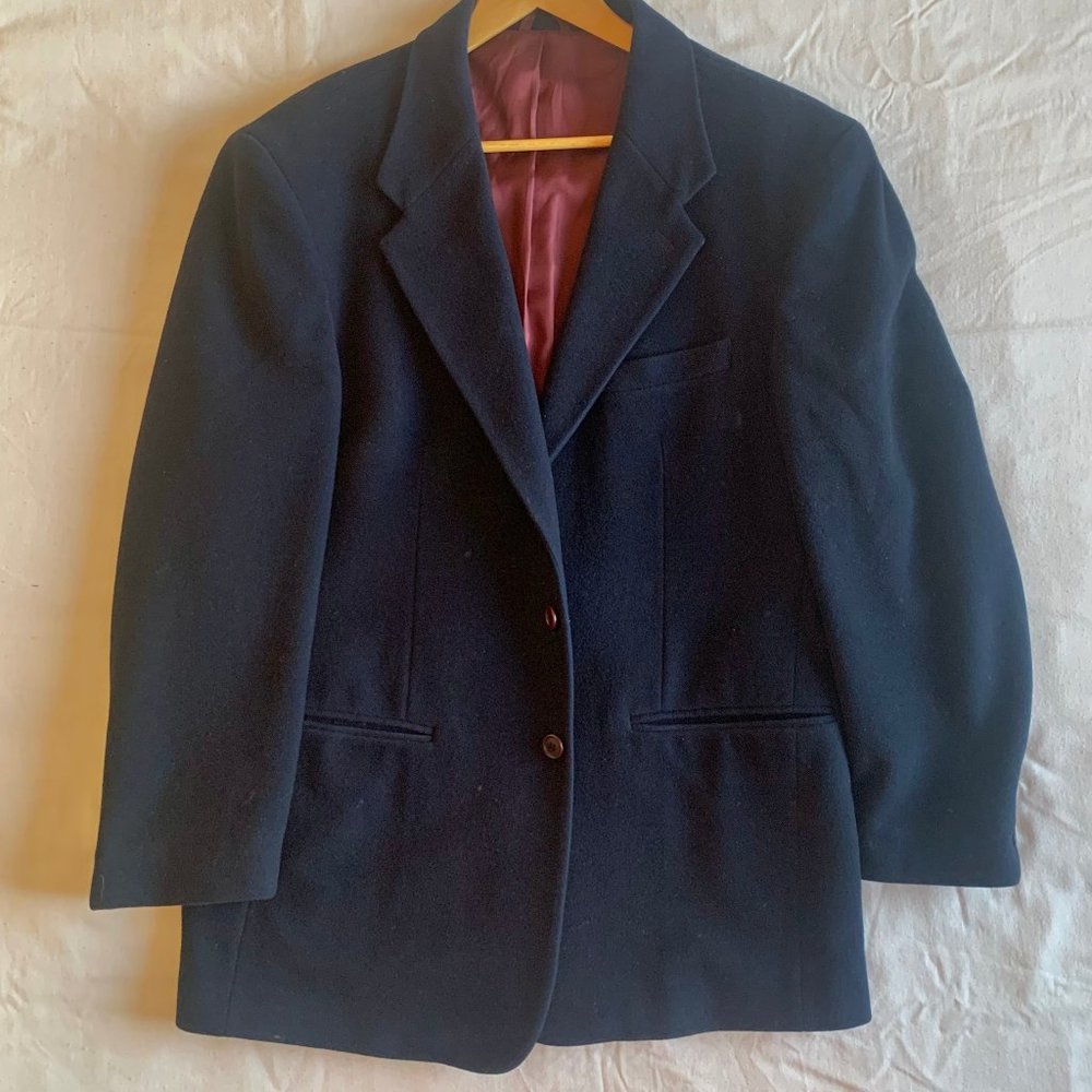 Wool Blazer Beneton Blue Made in Italy